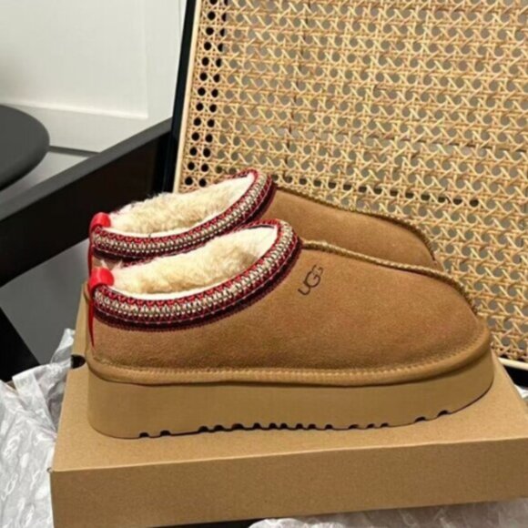 UGG Tazz Chestnut Platform Mule Clog Slipper - Picture 4 of 9